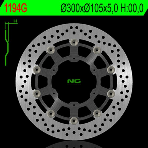 NG BRAKE DISC ROUND 1194G