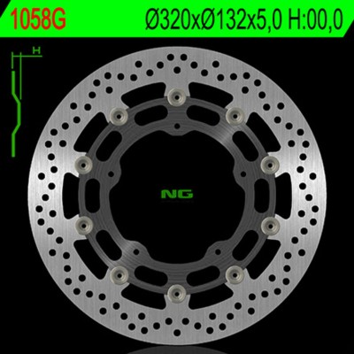 NG BRAKE DISC ROUND 1058G
