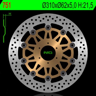 NG BRAKE DISC ROUND 751
