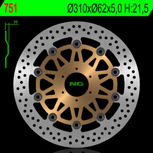 NG BRAKE DISC ROUND 751