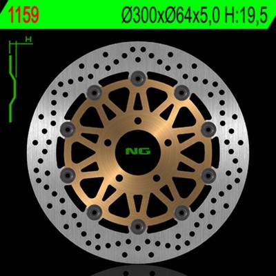 NG BRAKE DISC ROUND 1159