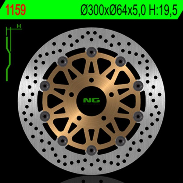 NG BRAKE DISC ROUND 1159
