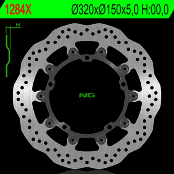 NG BRAKE DISC WAVE 1284X