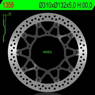 NG BRAKE DISC ROUND 1358
