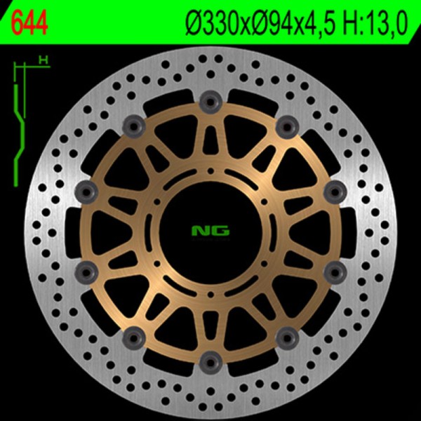 NG BRAKE DISC ROUND 644