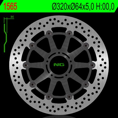 NG BRAKE DISC ROUND 1608