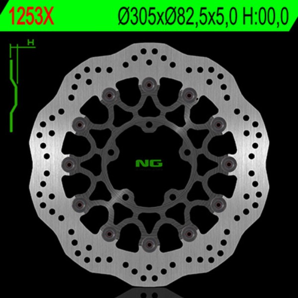 NG BRAKE DISC WAVE 1253X