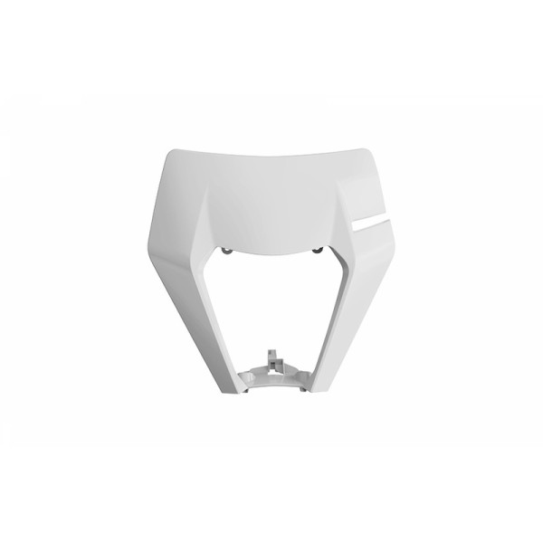 POLIS HEADLIGHT PLATE, WHT/WHT