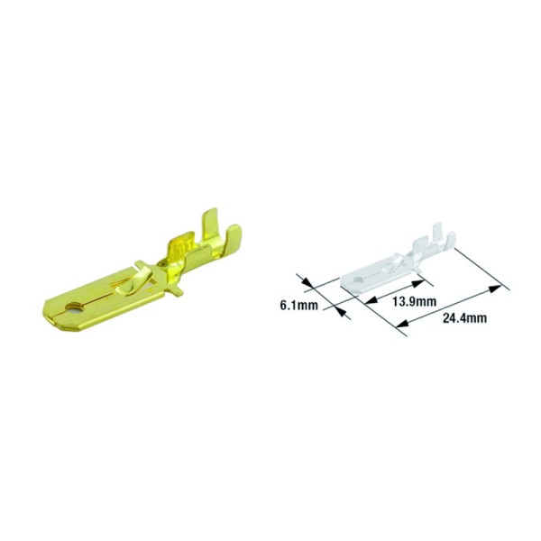 TOURM TERMINAL PIN 250 MALE X100
