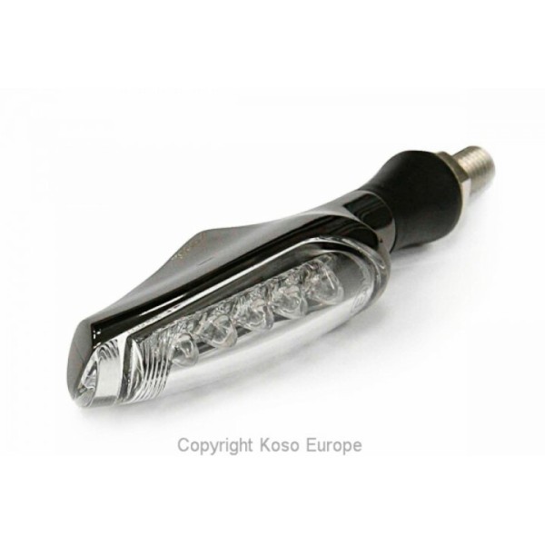 KOSO INDICATORS MAT BLACK/CLEAR LENS