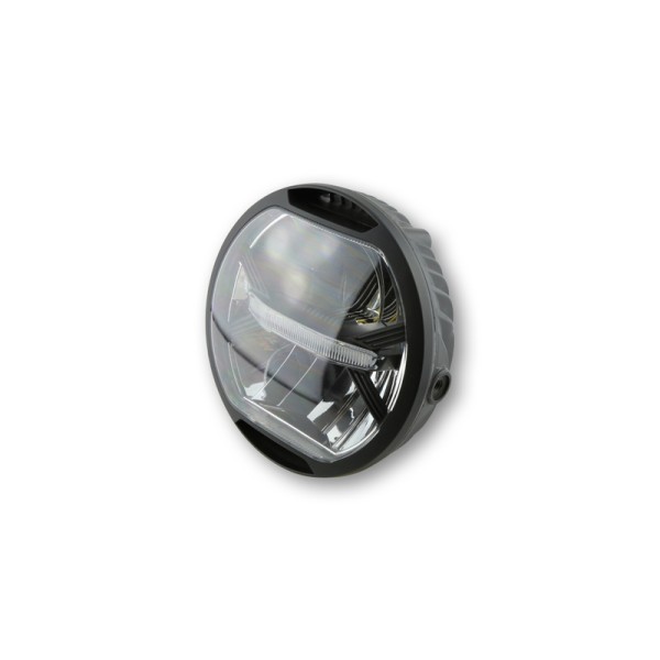 KOSO LED HEADLIGHT, BLK, SIDE MOUNT
