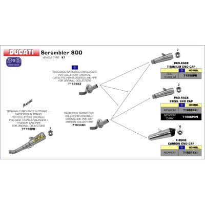 71198PR ESCAPE ARROW DUCATI...
